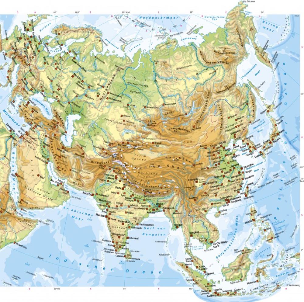 Asien - Physische Übersicht-978-3-14-100902-6-172-3-1 | Diercke.de