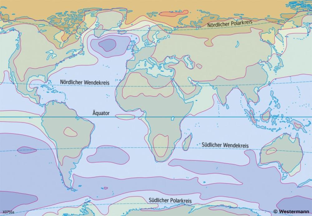 Bild der Karte Erde - Zukünftige Temperaturveränderung - Mittleres Szenario - Erde - Rezenter Klimawandel