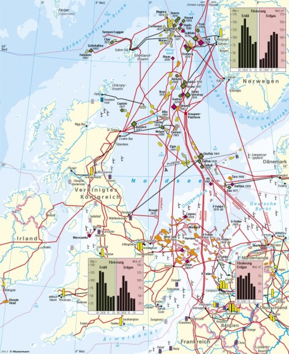 Bild der Karte Nordsee - Energie - Nordsee - Energie und Umwelt