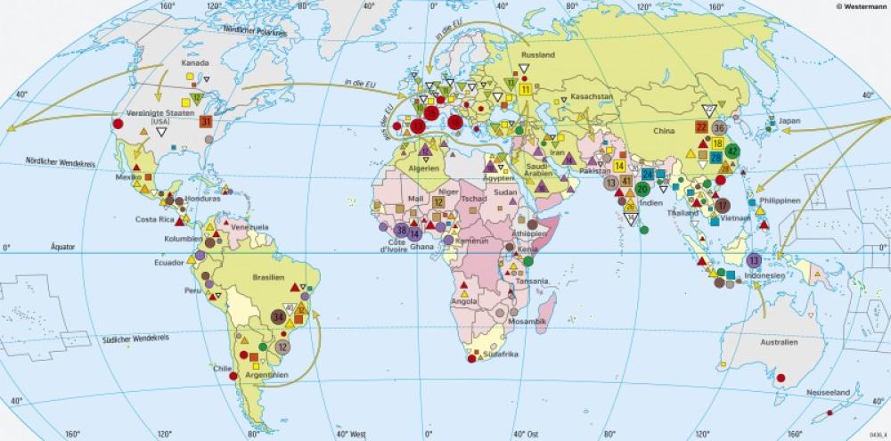 Bild der Karte Erde - Nahrungsgüter und Ernährungssicherheit - Erde - Landwirtschaft und Ernährung