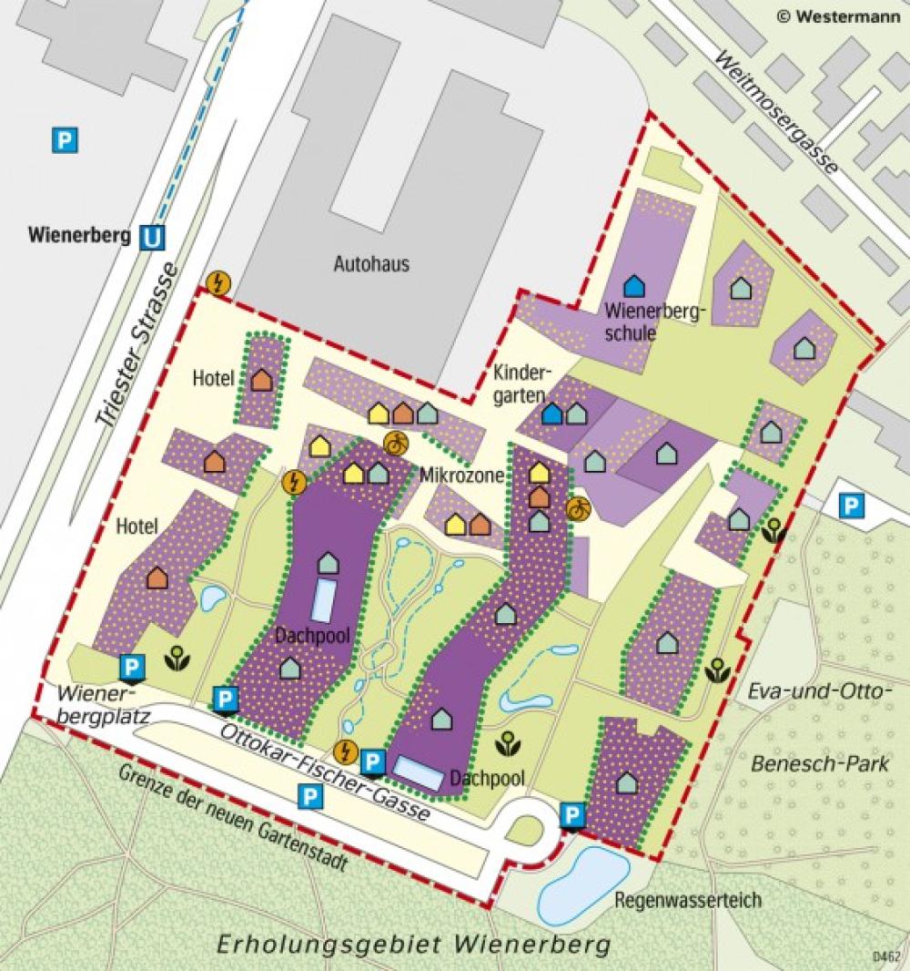 Bild der Karte Wienerberg - Neue Gartenstadt - Mitteleuropa - Urbane und ländliche Räume