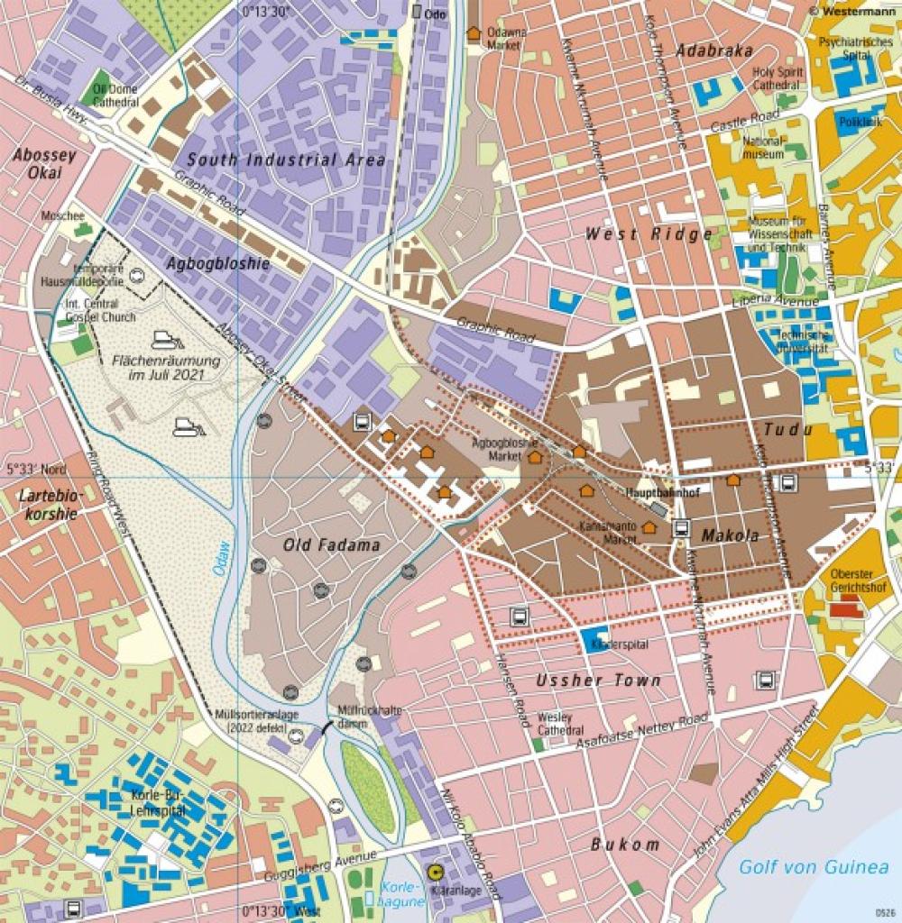 Bild der Karte Accra (Ghana) - Stadtentwicklung - 2023 - Afrika - Facetten der Nachhaltigkeit