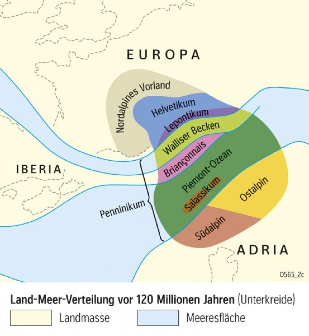 Bild der Karte Mitteleuropa - Paläogeografische Übersicht - Schweiz - Tektonik und Erdbeben