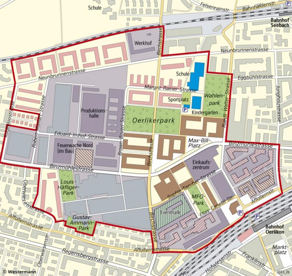 Bild der Karte Neu-Oerlikon - Umbau zum Wohn- und Dienstleistungszentrum - 2023 - Schweiz - Zürich