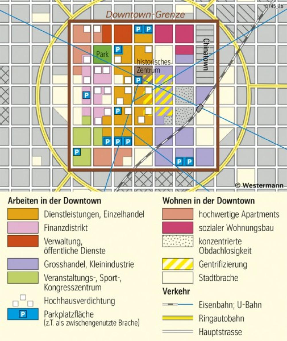 Bild der Karte Modell der nordamerikanischen Stadt - Downtown - Kalifornien