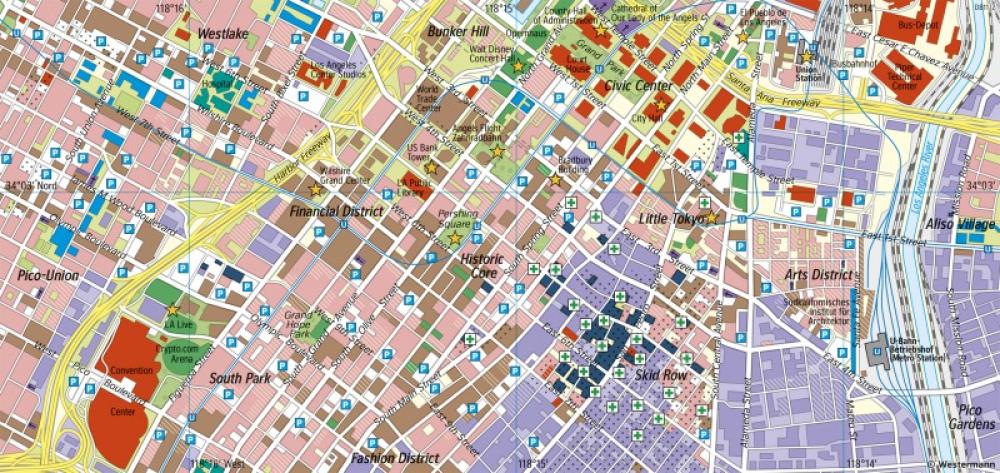 Bild der Karte Los Angeles - Downtown - Kalifornien