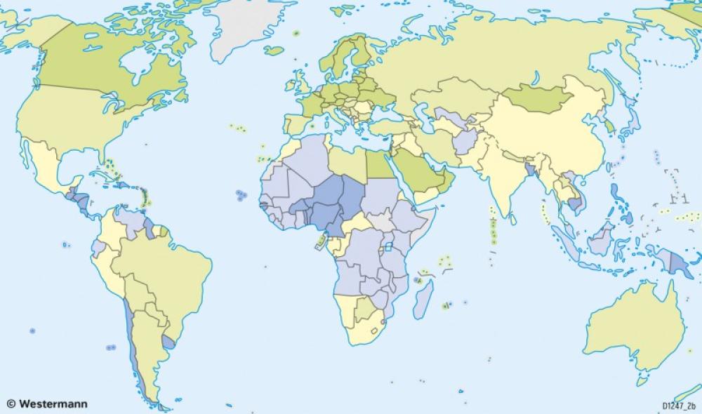 Bild der Karte Erde - Naturkatastrophen - Weltrisikoindex 2021 - Erde - Naturrisiken und Verwundbarkeit