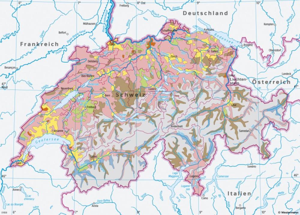Bild der Karte Schweiz - Energieversorgung von Wohngebäuden - Schweiz - Energie und Klimaneutralität