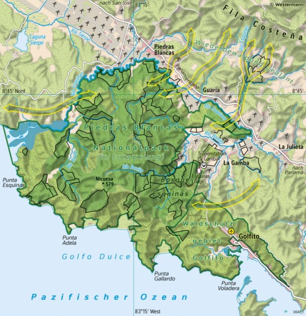 Bild der Karte Golfito (Costa Rica) - Regenwald-Renaturierung - Mittelamerika - Wirtschaft