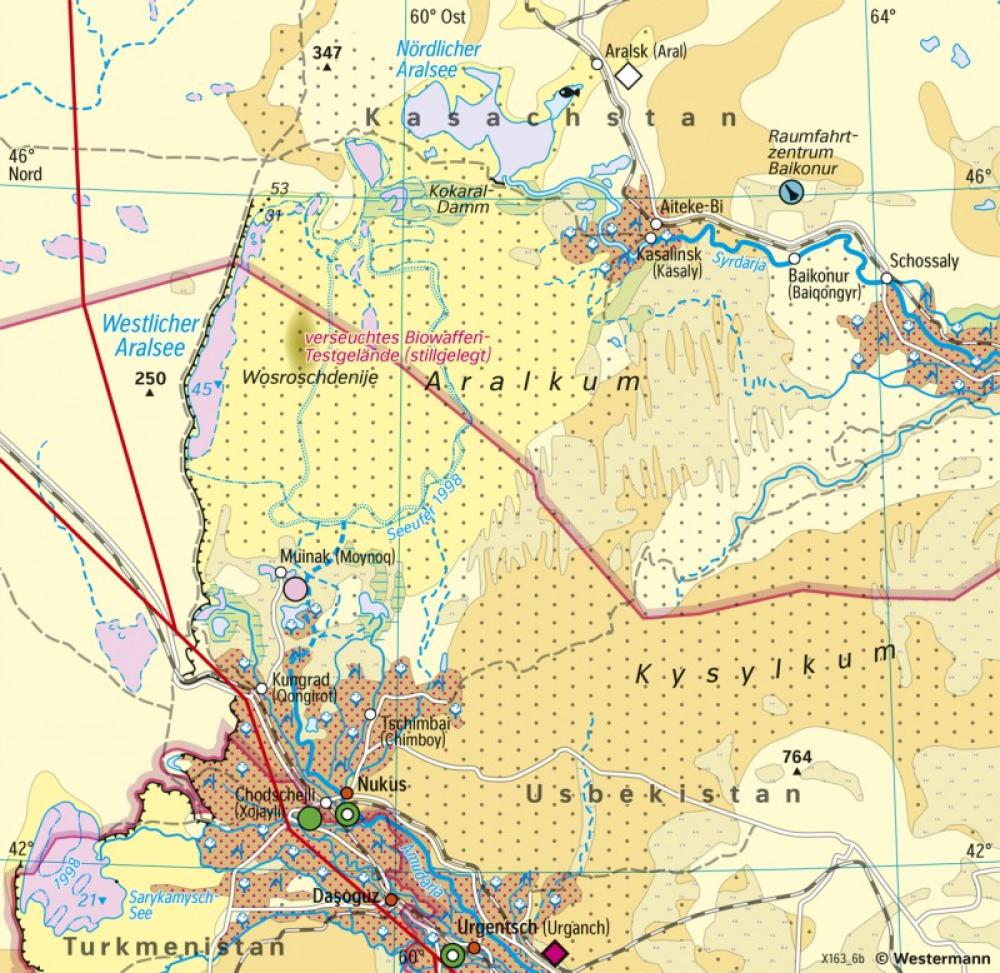 Bild der Karte Aralsee - Landschaftswandel - 2023 - Russland und Zentralasien - Räume im Wandel