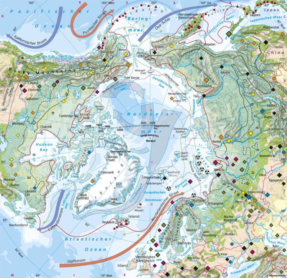 Bild der Karte Nordpolargebiet (Arktis) - Naturraum - Polargebiete