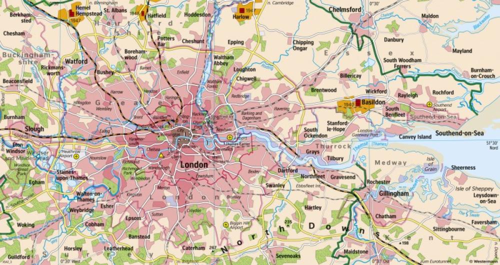 Bild der Karte London - Übersicht - London und Paris - Global Cities
