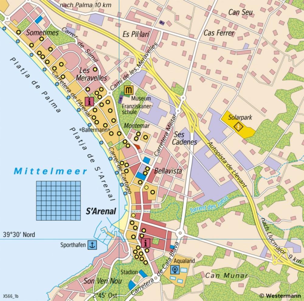 Bild der Karte S'Arenal (Mallorca) - Badetourismus - 2024 - Europa - Verkehr und Tourismus
