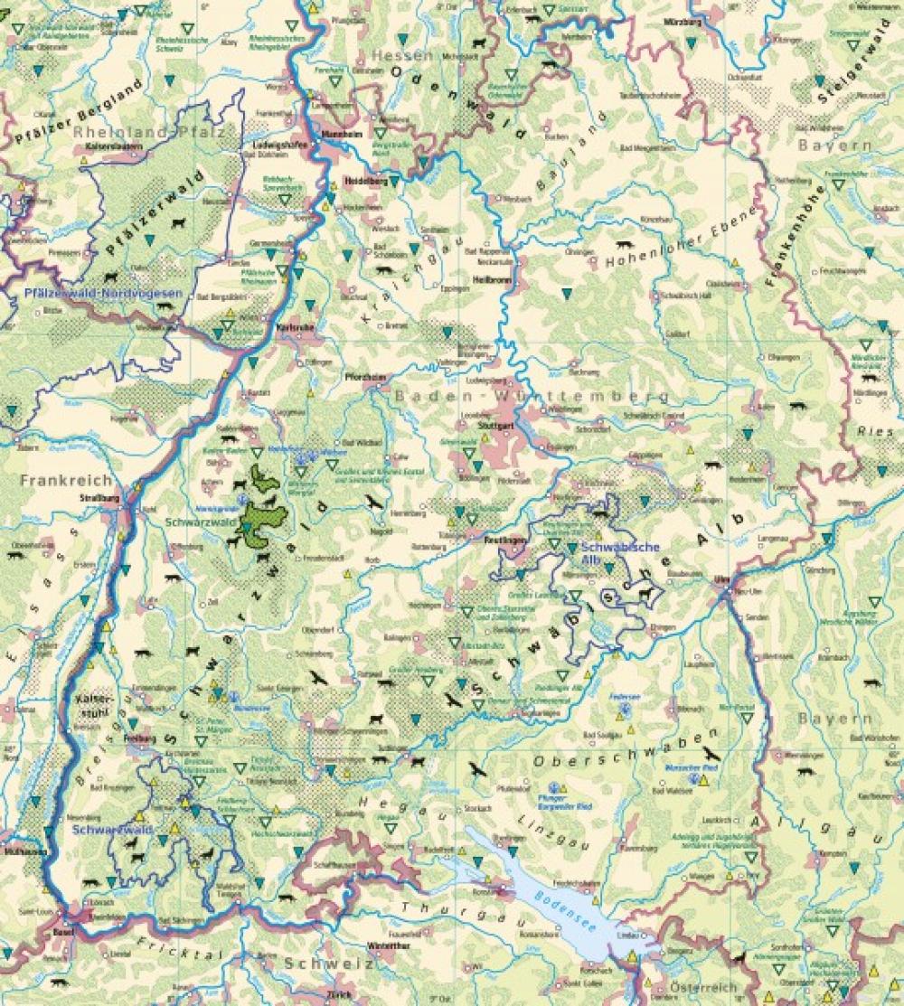 Bild der Karte Baden-Württemberg - Naturschutz - Baden-W&#252;rttemberg - Tourismus und Naturschutz