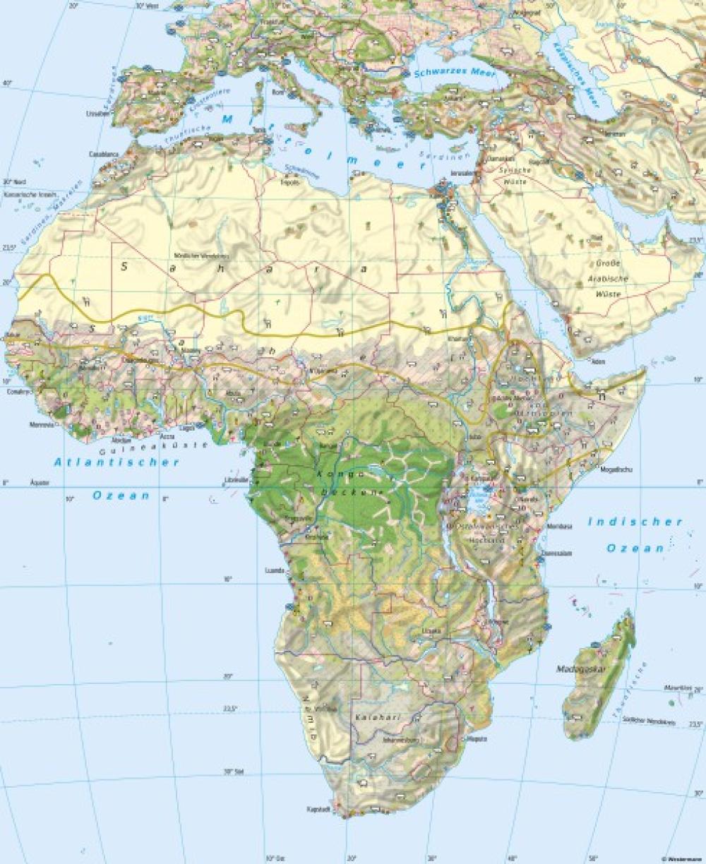 Bild der Karte Afrika - Landwirtschaft - Afrika - Landwirtschaft und Klima