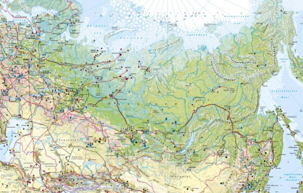 Bild der Karte Nordasien - Wirtschaft und Umwelt - Nordasien - Wirtschaft und Umwelt