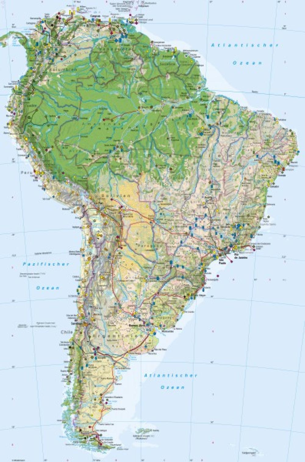 Bild der Karte Südamerika - Wirtschaft und Umwelt - Südamerika - Wirtschaft und Umwelt