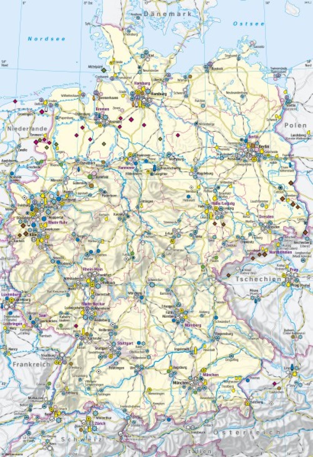 Bild der Karte Deutschland - Wirtschaft - Deutschland - Wirtschaft
