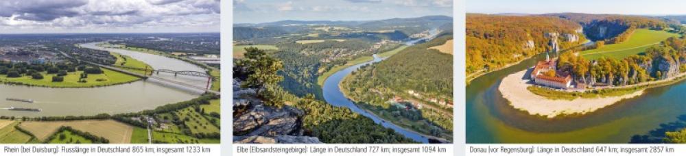 Bild der Karte Deutschland - Die längsten Flüsse - Deutschland - Rekorde