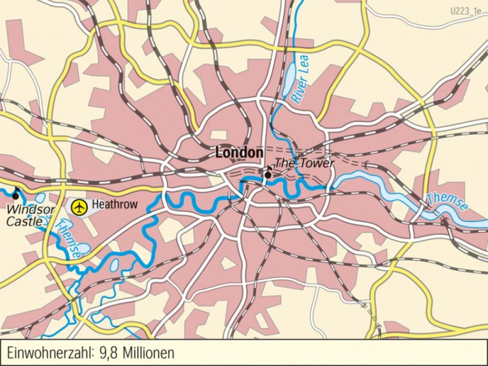 Bild der Karte London - Großraum - 2024 - London und Paris - Weltst&#228;dte