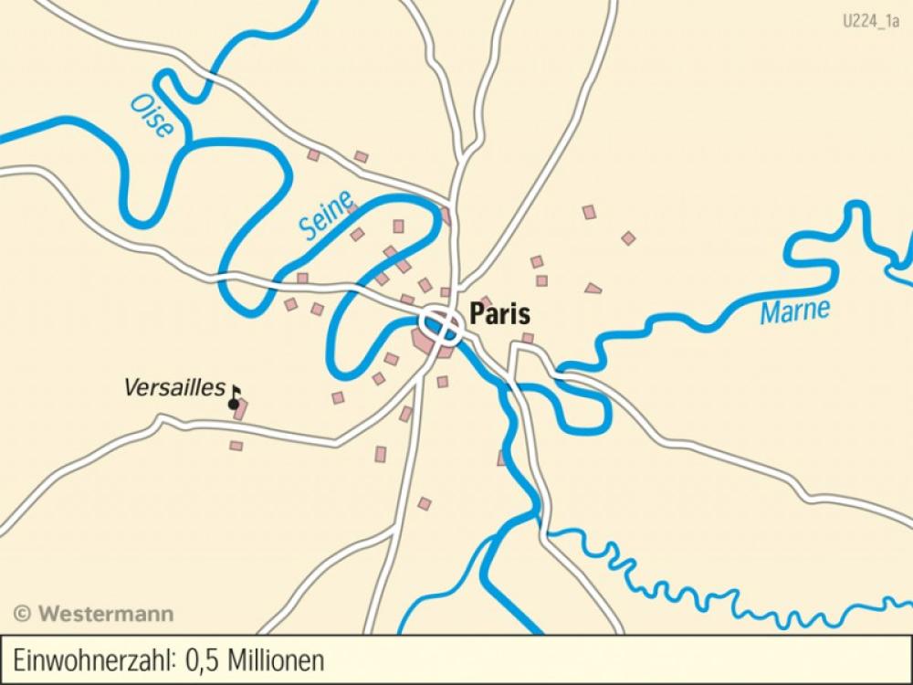 Bild der Karte Paris - Großraum - um 1700 - London und Paris - Weltst&#228;dte