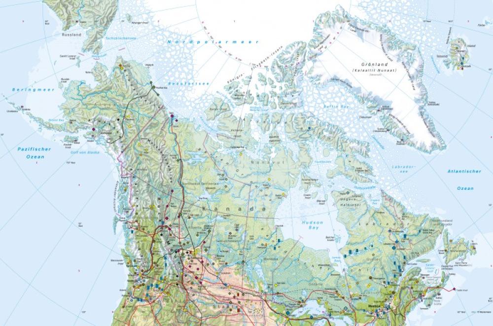 Bild der Karte Kanada, Arktis - Wirtschaft und Umwelt - Kanada, Arktis - Wirtschaft und Umwelt