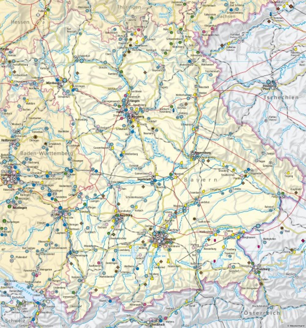 Bild der Karte Bayern - Wirtschaft und Verkehr - Bayern - Wirtschaft und Verkehr