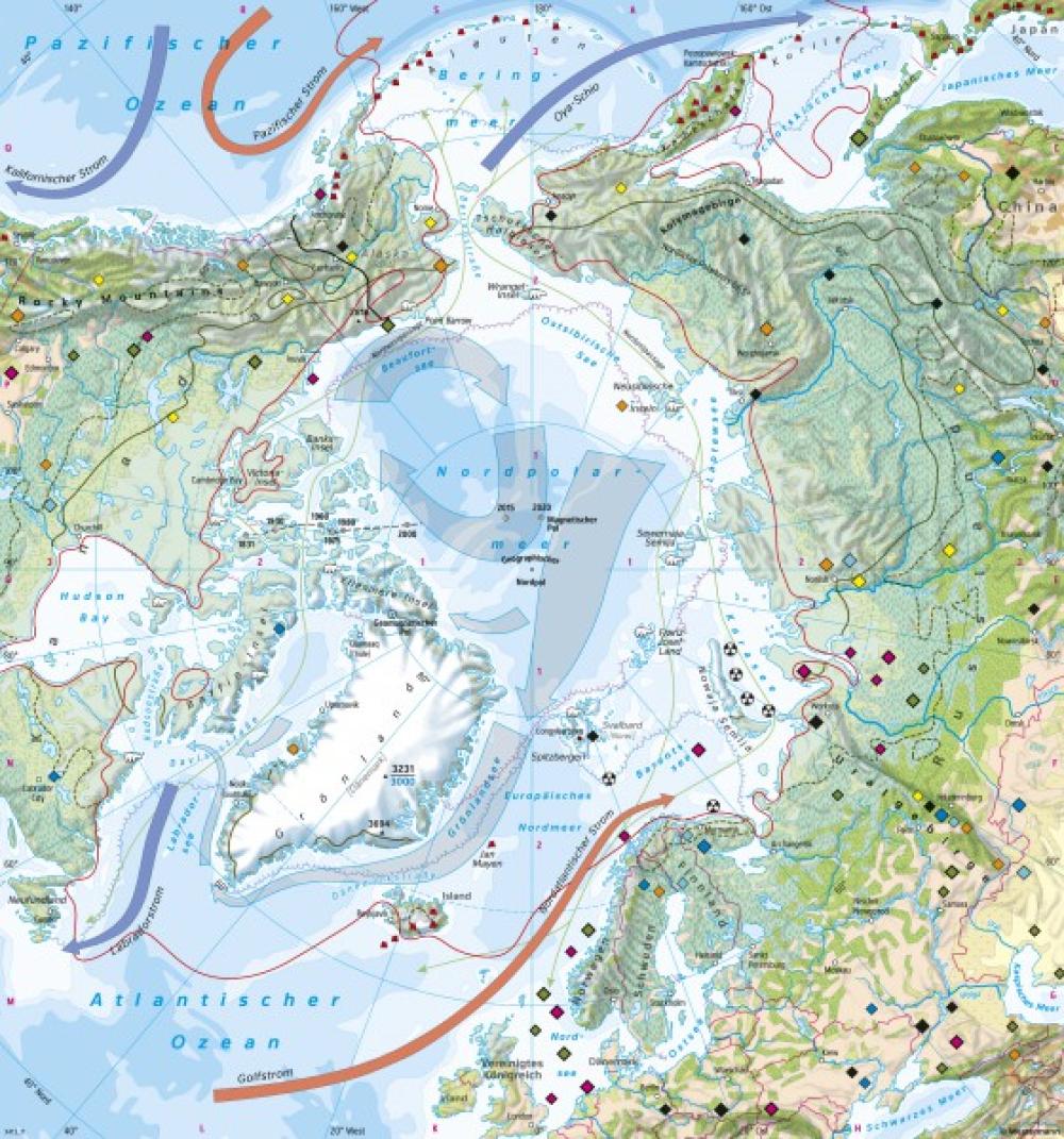 Bild der Karte Nordpolargebiet (Arktis) - Naturraum - Polargebiete