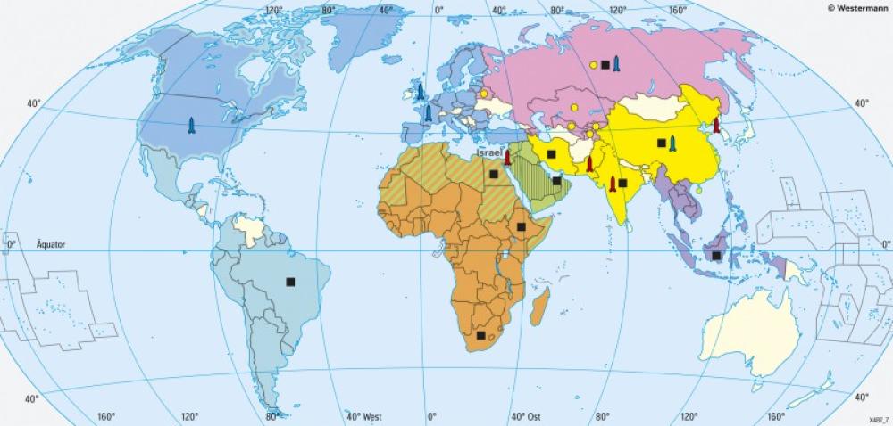 Bild der Karte Erde - Politische und militärische Bündnisse - Erde - Staaten und B&#252;ndnisse