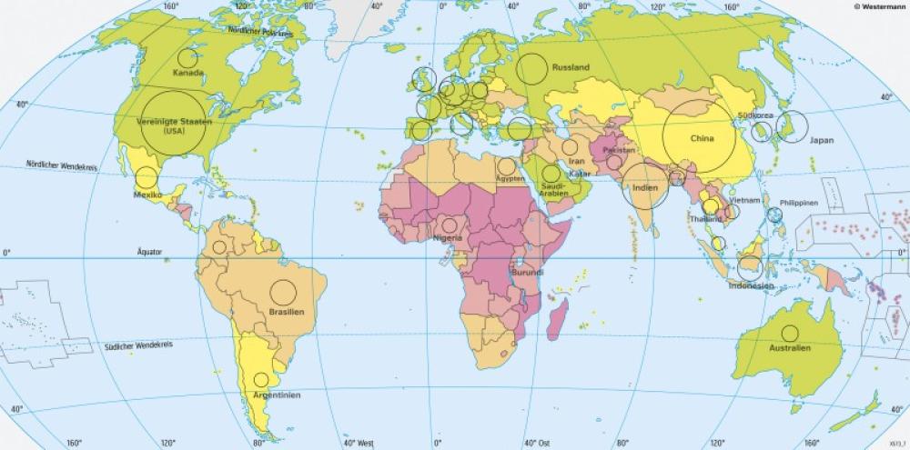 Bild der Karte Erde - Einkommen - Erde - Entwicklungsstand