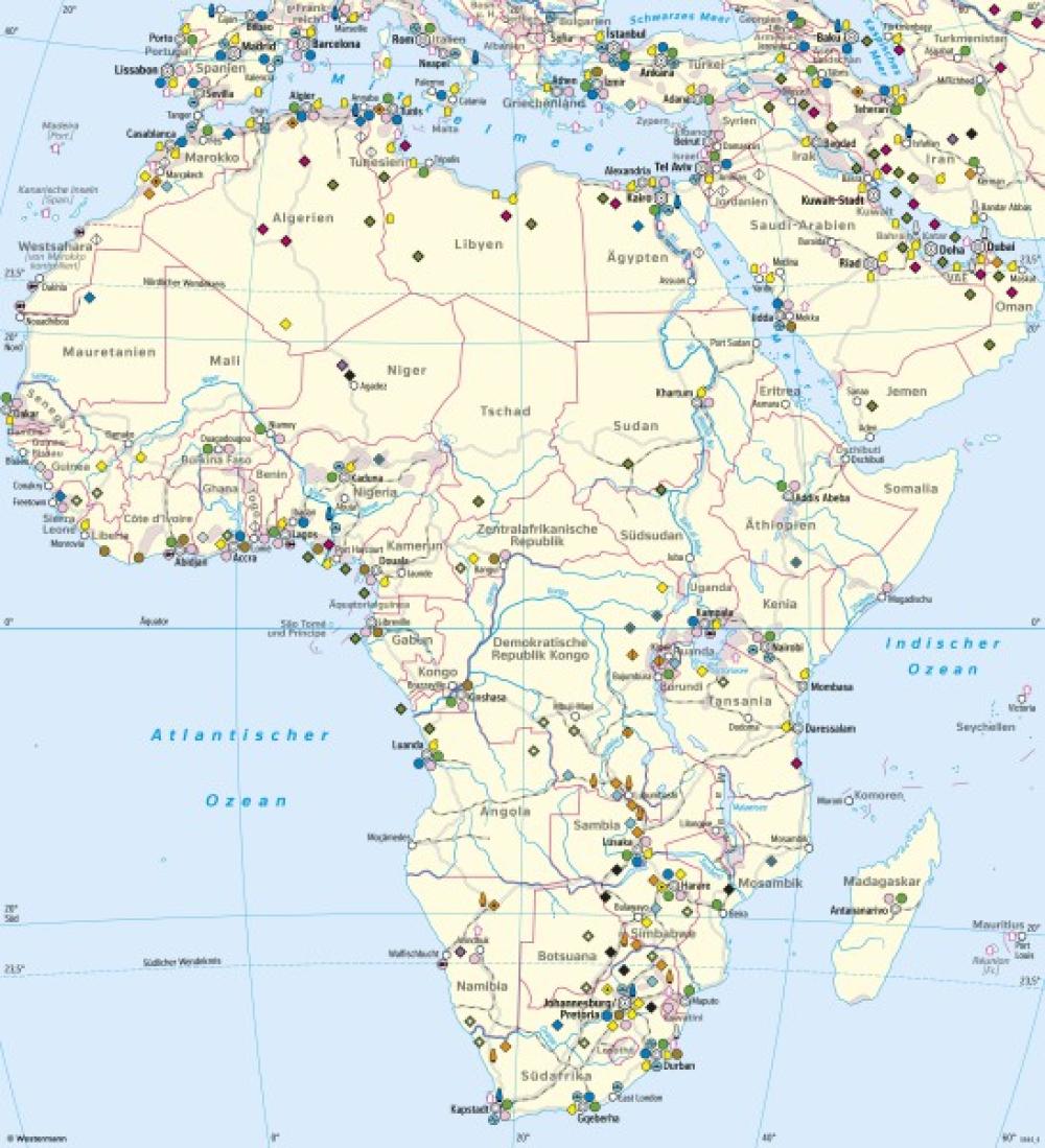 Bild der Karte Afrika - Wirtschaft - Afrika - Wirtschaft