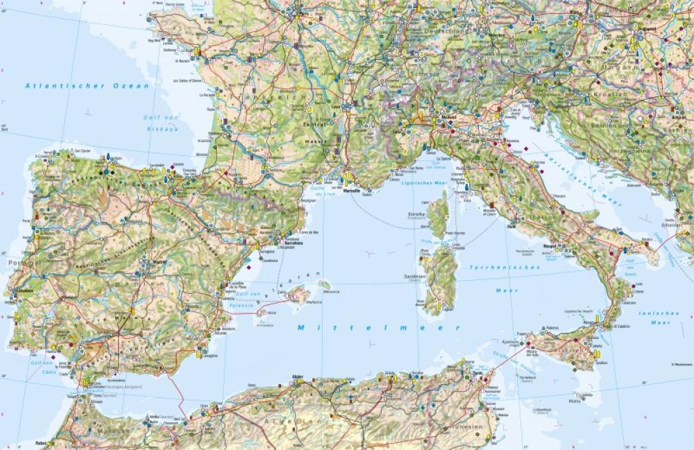 Bild der Karte Südwesteuropa - Wirtschaft und Umwelt - S&#252;dwesteuropa - Wirtschaft und Umwelt