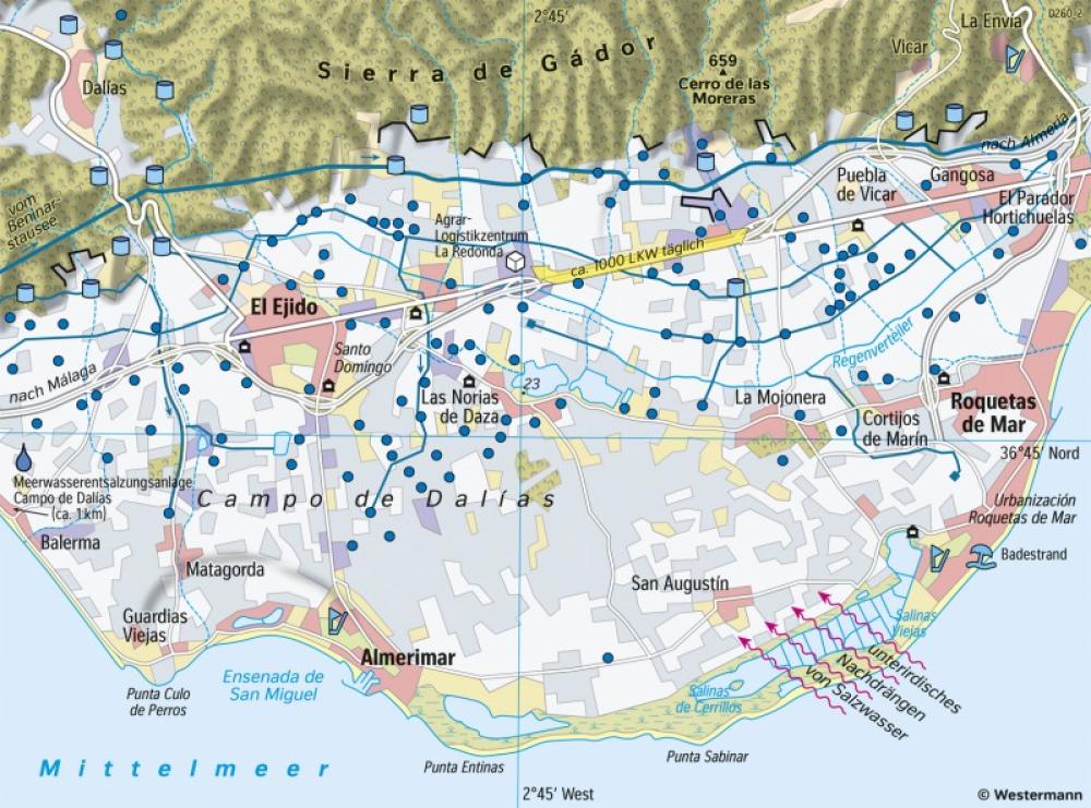 Bild der Karte El Ejido (Almería) - Bewässerungslandwirtschaft - Europa - Landwirtschaft