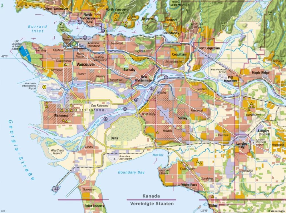 Bild der Karte Vancouver (Kanada) - Nordamerikanische Stadt - Amerika - Stadtstrukturen im Vergleich