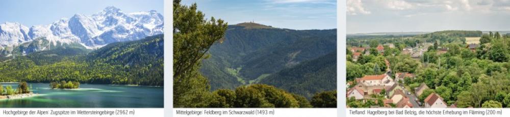 Bild der Karte Deutschland - Die höchsten Berge - Deutschland - Rekorde
