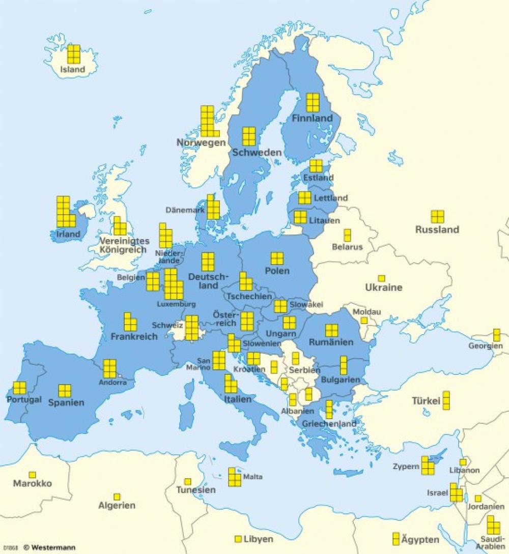 Bild der Karte EU - Wirtschaftskraft pro Kopf - Europa - Wirtschaft