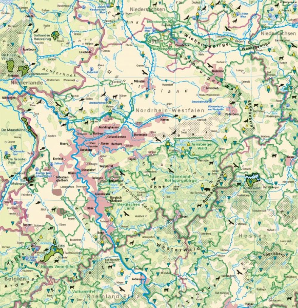 Bild der Karte Nordrhein-Westfalen - Naturschutz - Nordrhein-Westfalen - Tourismus und Naturschutz