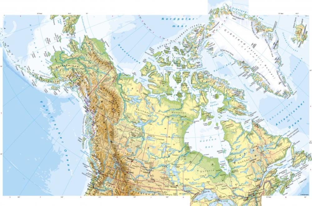 Bild der Karte Kanada, Arktis - Physische Karte - Kanada, Arktis - Physische Karte