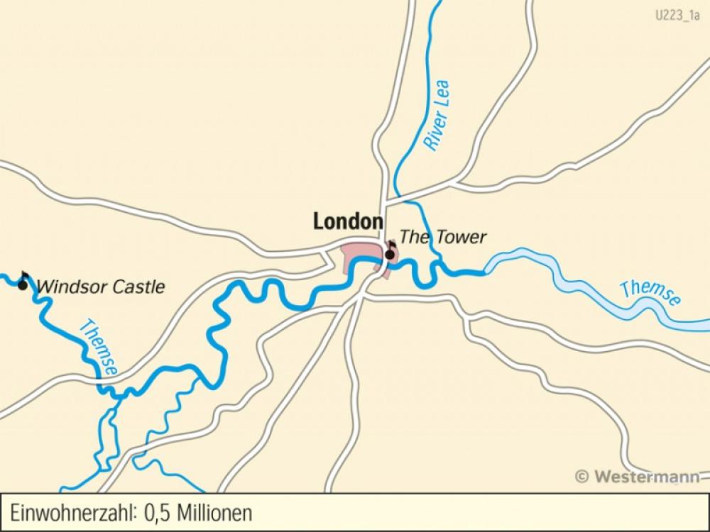 Bild der Karte London - Großraum - um 1700 - London und Paris - Weltst&#228;dte