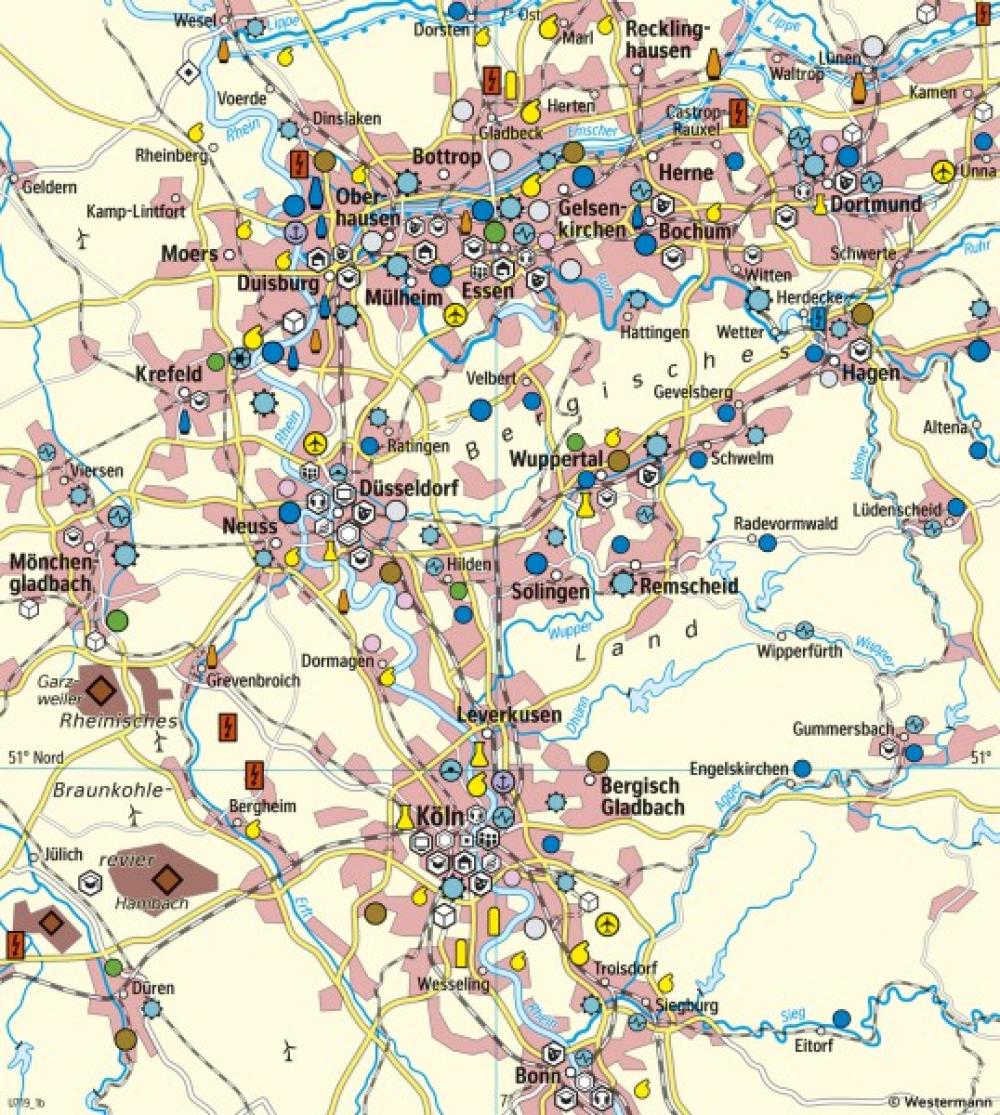 Bild der Karte Rhein-Ruhr - Strukturwandel - 2024 - Deutschland - Wirtschaft