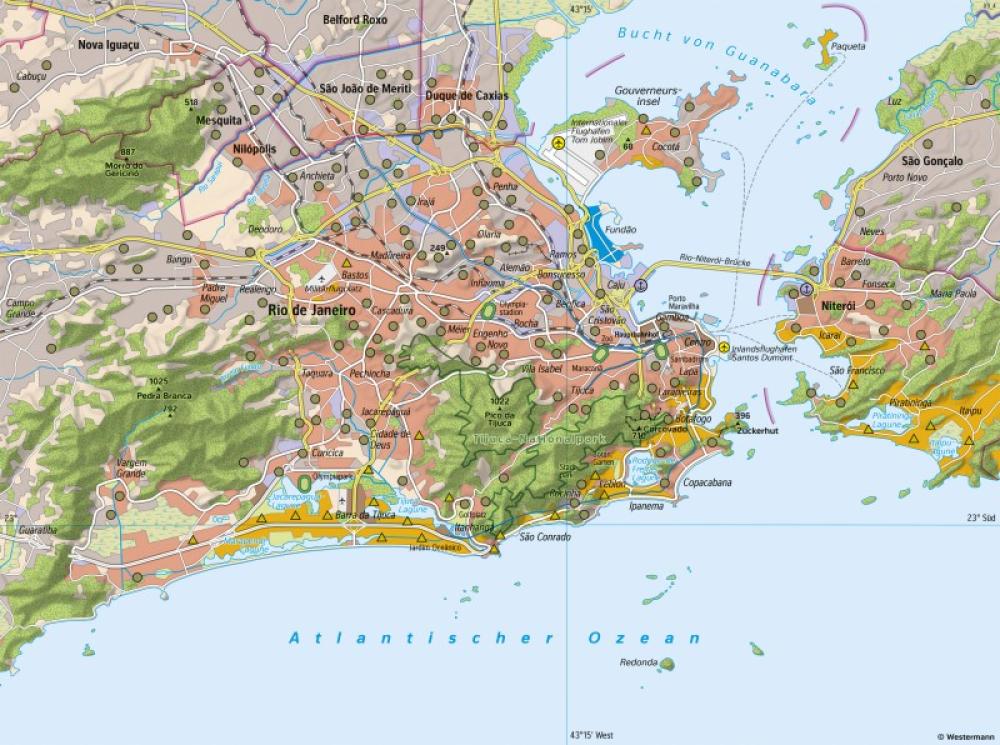 Bild der Karte Rio de Janeiro (Brasilien) - Lateinamerikanische Stadt - Amerika - Stadtstrukturen im Vergleich
