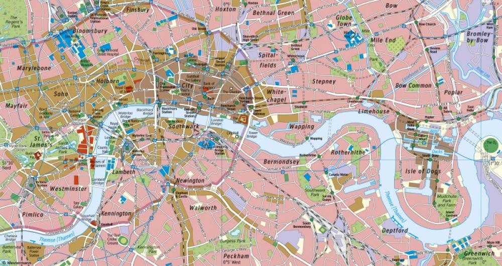 Bild der Karte London - Innenstadt - London und Paris - Weltst&#228;dte