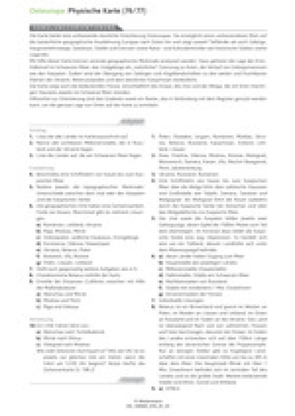 Osteuropa - Physische Karte