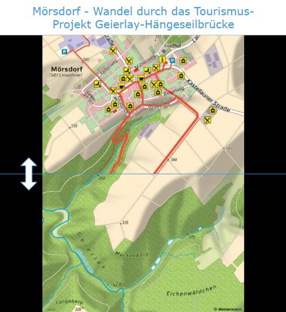 Mörsdorf vor und nach dem Geierlay-Brückenbau