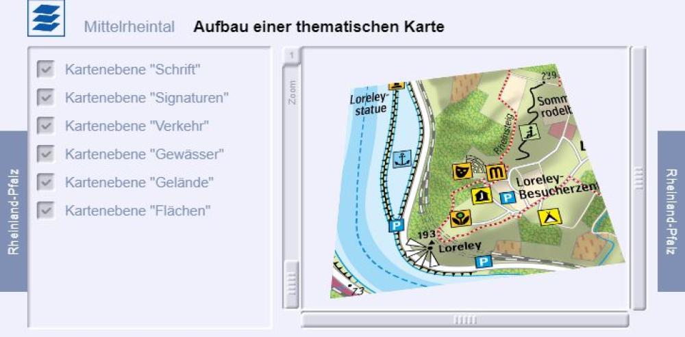 Mittelrheintal - Aufbau einer thematischen Karte