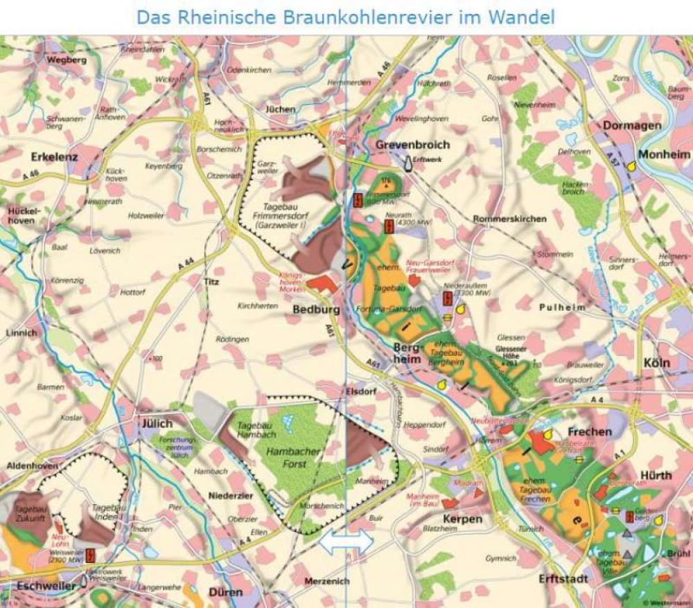 Das Rheinische Braunkohlenrevier im Wandel