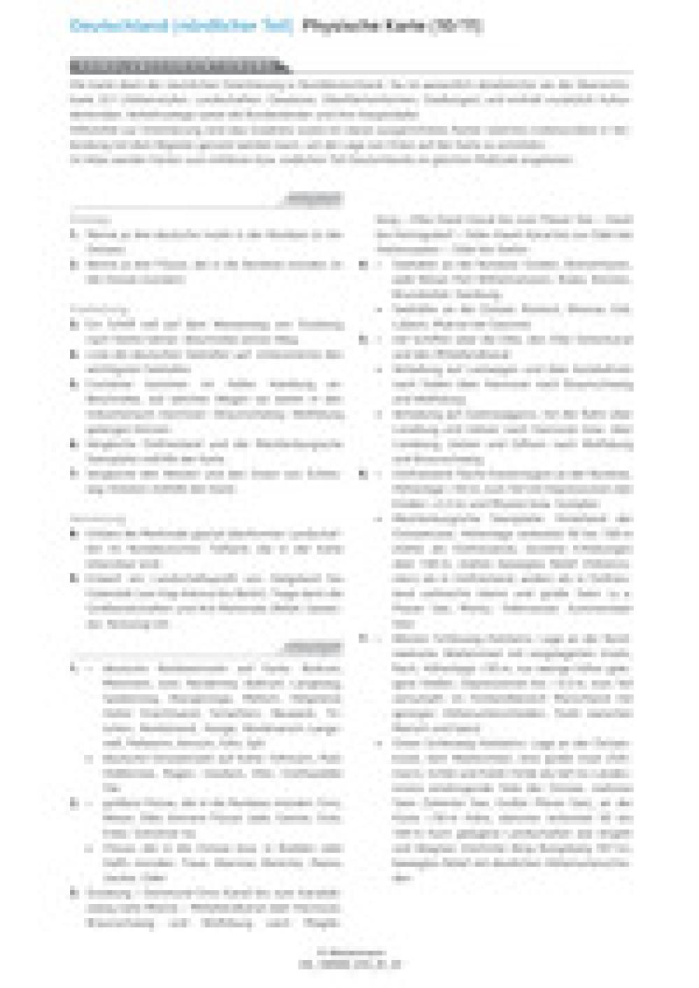 Deutschland (nördlicher Teil) - Physische Karte