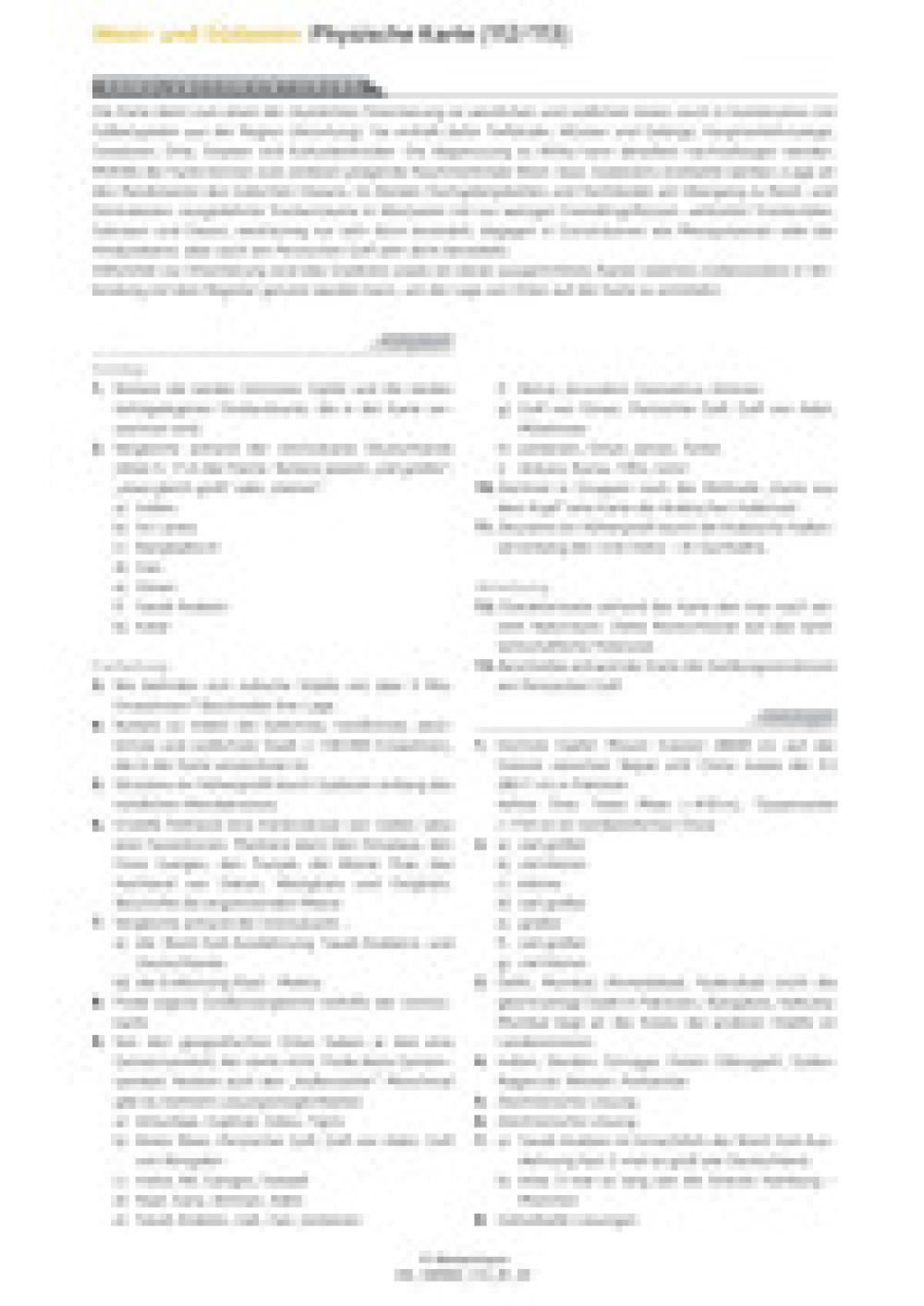 West- und Südasien - Physische Karte