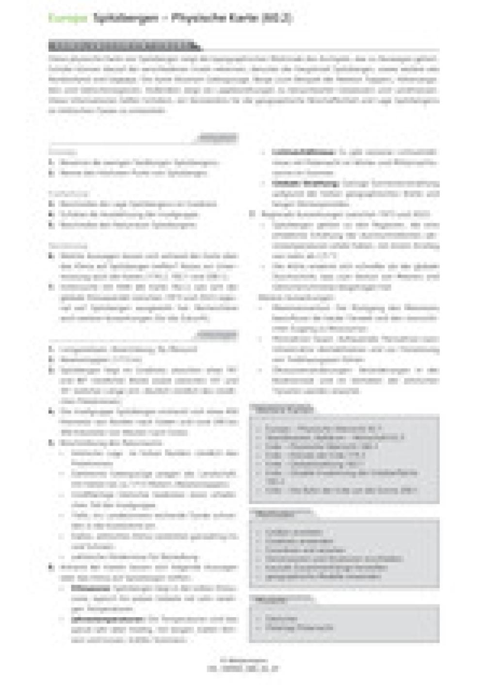 Spitzbergen - Physische Karte