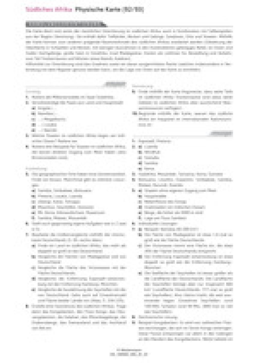 Südliches Afrika - Physische Karte